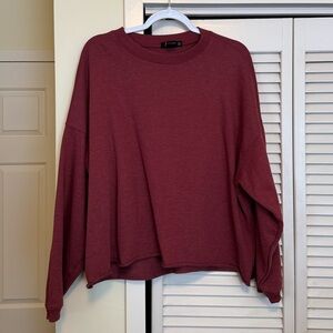 Women's Burgundy Oversized Sweatshirt